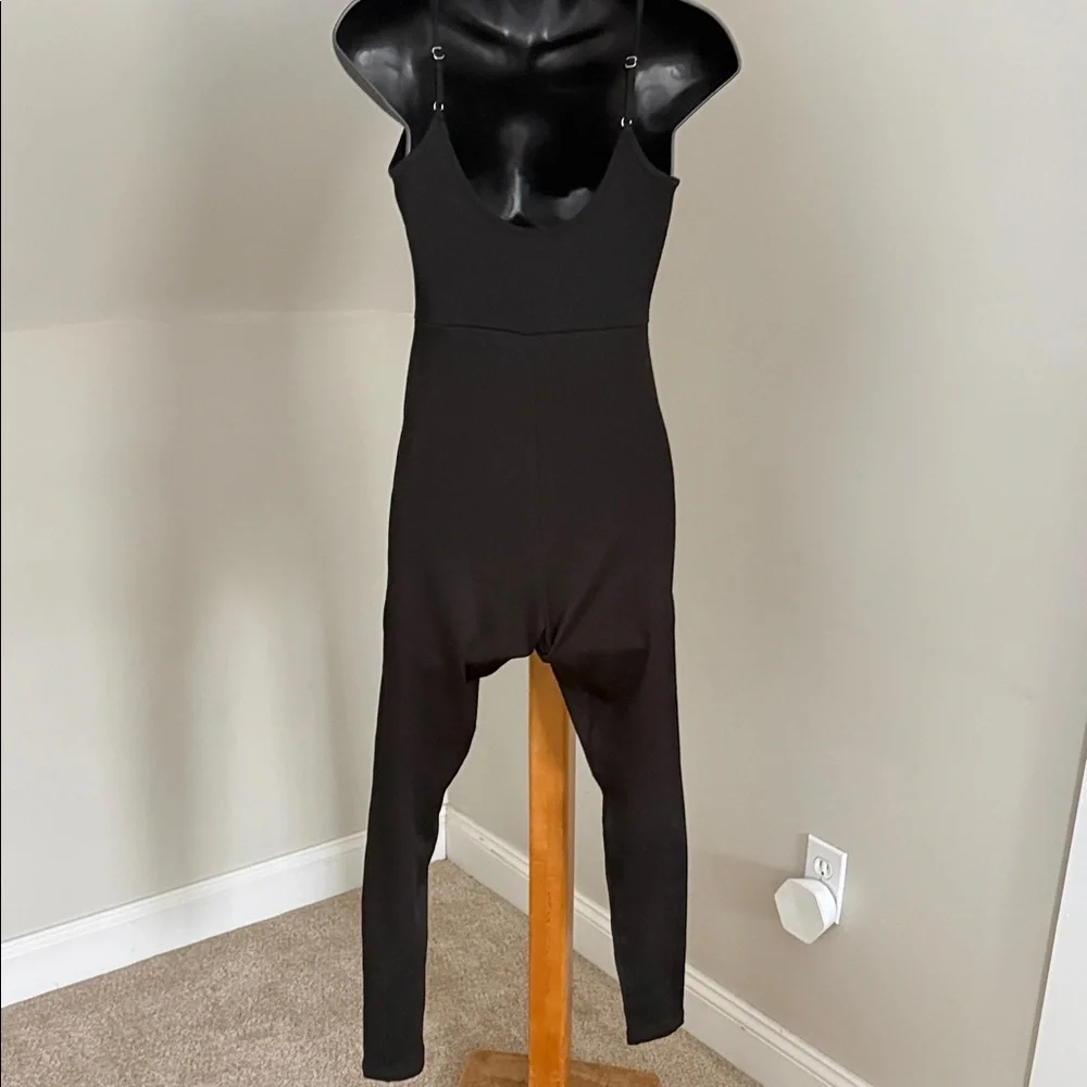 Black Ribbed Jumpsuit - Picture 5 of 7